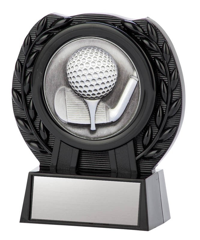Golf Gold or Silver with Black Stand, 4" - Matrix Series