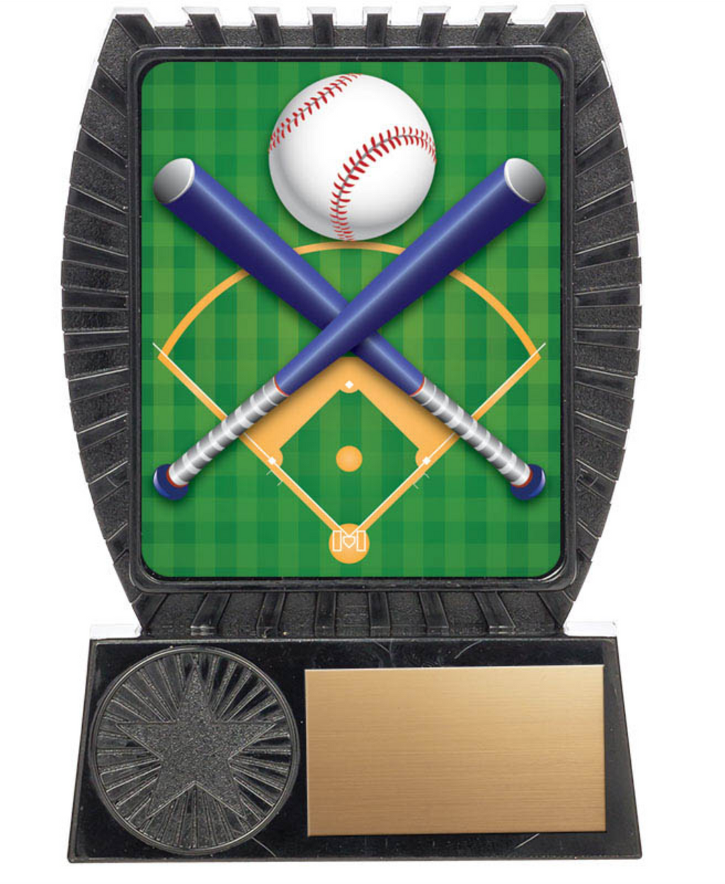 Baseball trophy - Lynx II series on Black Stand