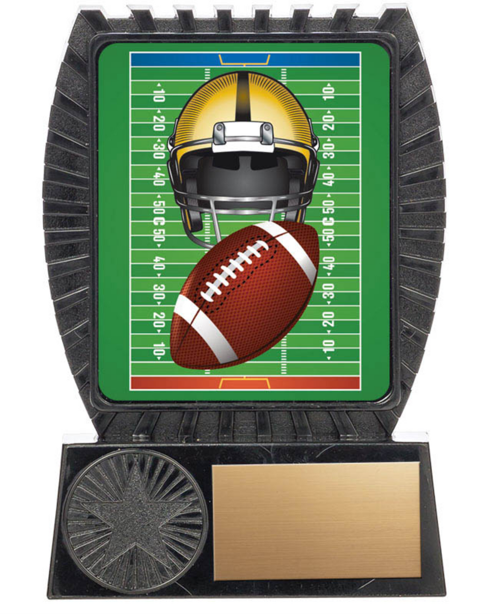 Football trophy - Lynx II series on Black Stand