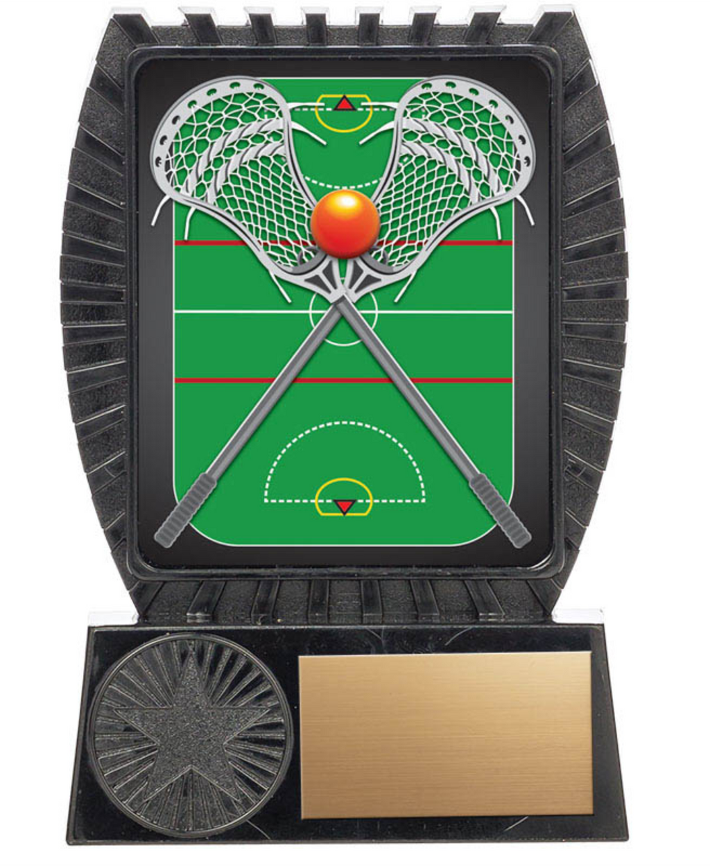 Lacrosse trophy - Lynx II series on Black Stand