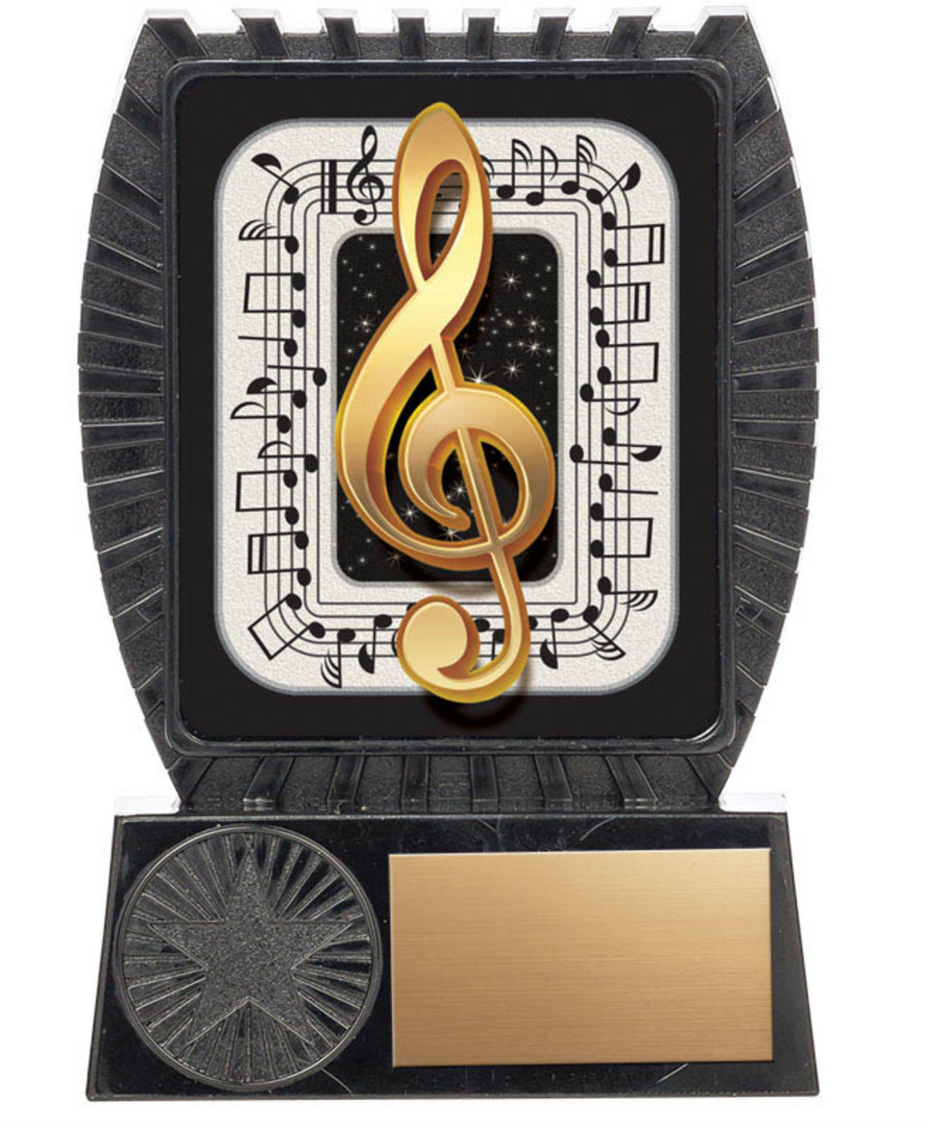 Music trophy - Lynx II series on Black Stand