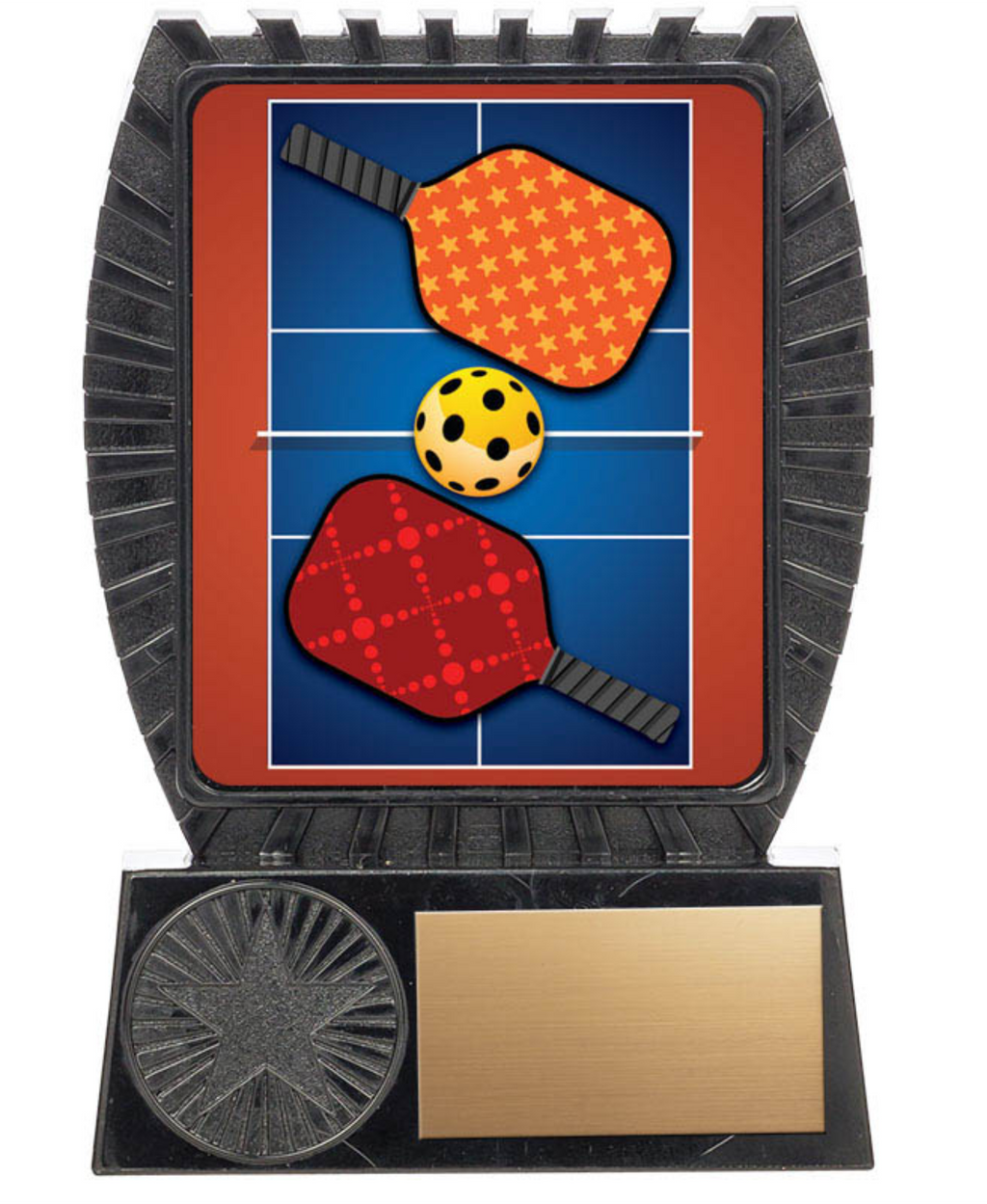 Pickleball trophy - Lynx II series on Black Stand