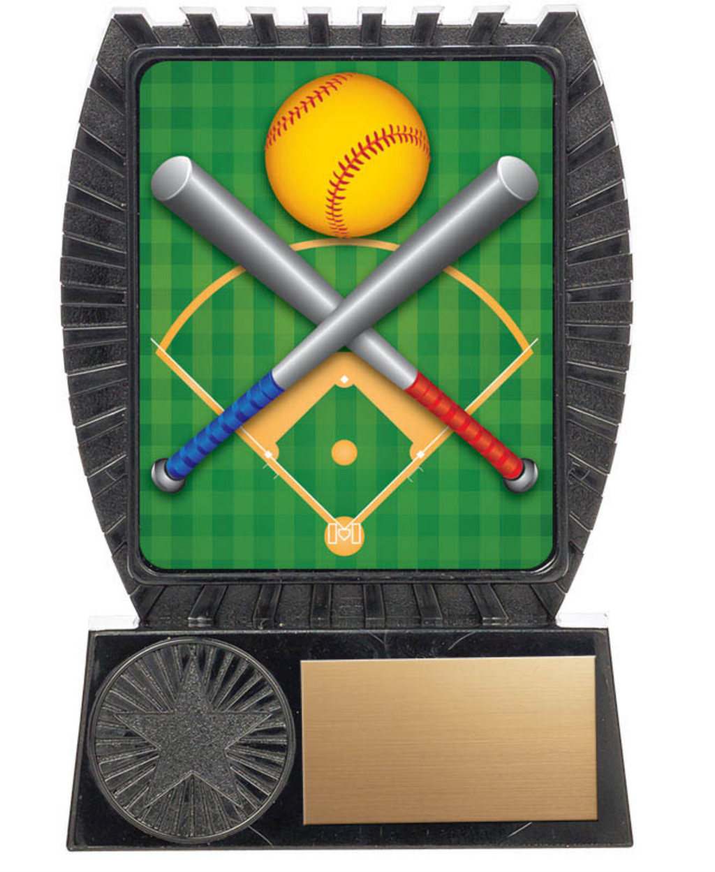 Softball trophy - Lynx II series on Black Stand