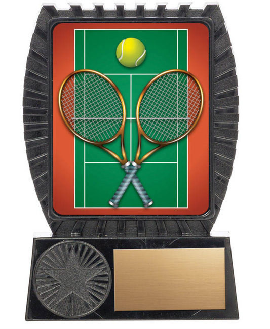 Tennis trophy - Lynx II series on Black Stand