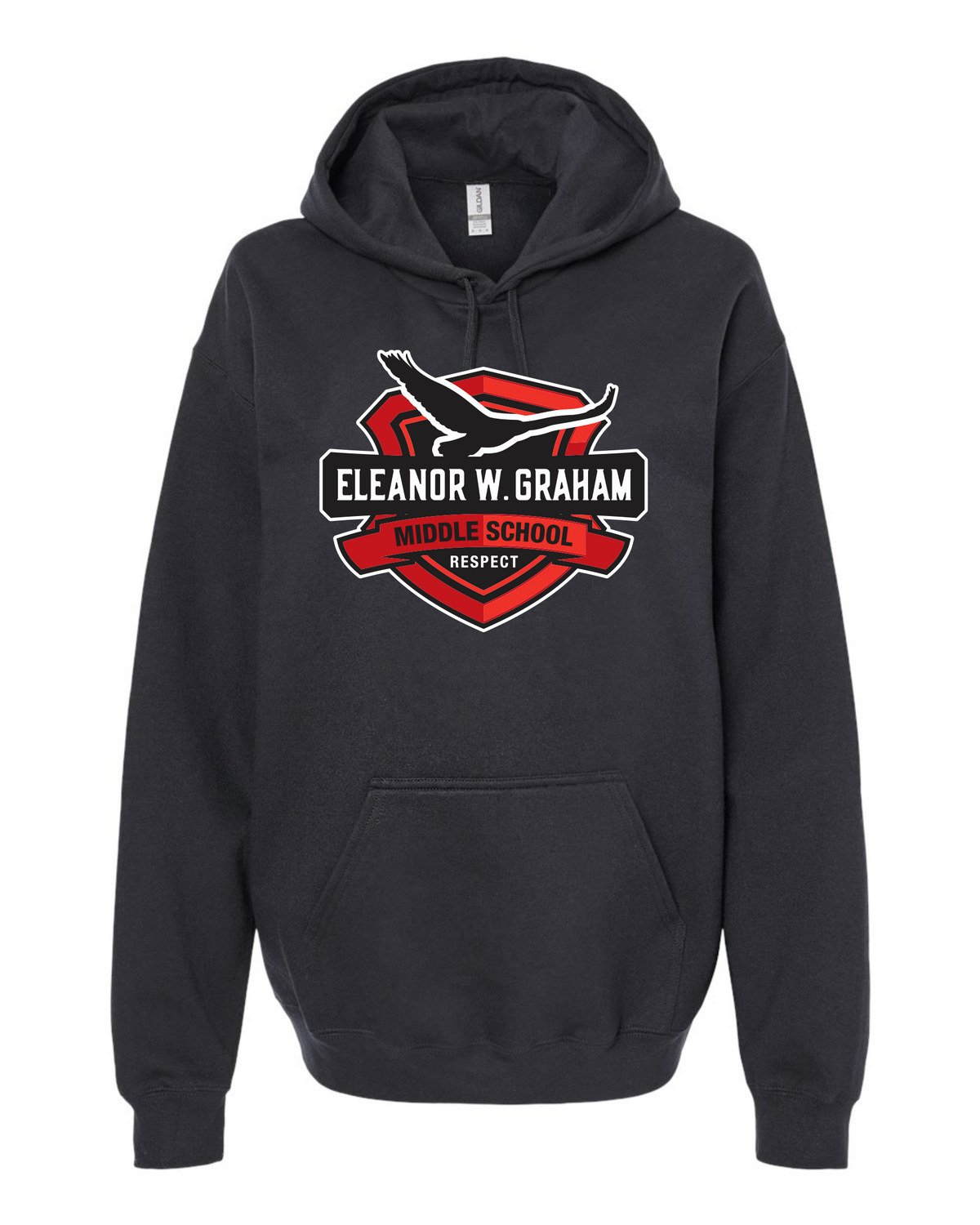 Grad Softstyle Hoodie - Black - Eleanor W. Graham School