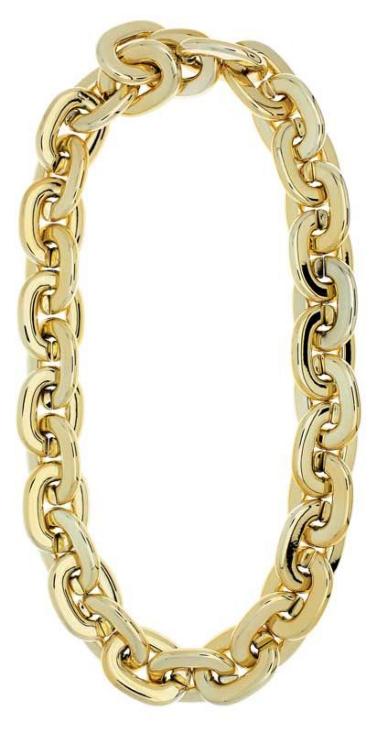 XL Alpha Medal w/Chain 6" x 5.25", Bright Gold & Silver