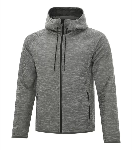 Dry Tech Water Resistant Fleece Full Zip Men’s Hooded Jacket - Dryframe DF7655