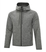 Dry Tech Water Resistant Fleece Full Zip Men’s Hooded Jacket - Dryframe DF7655