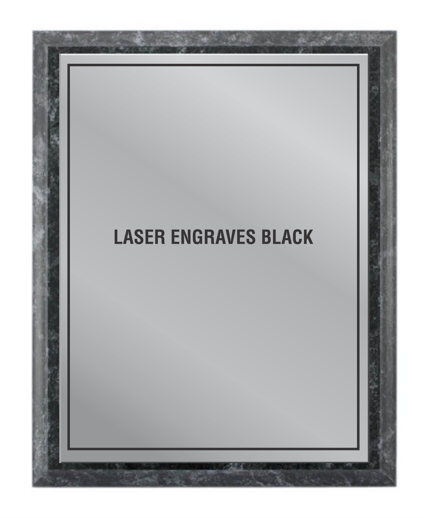 Black Granite plaque - Laser series