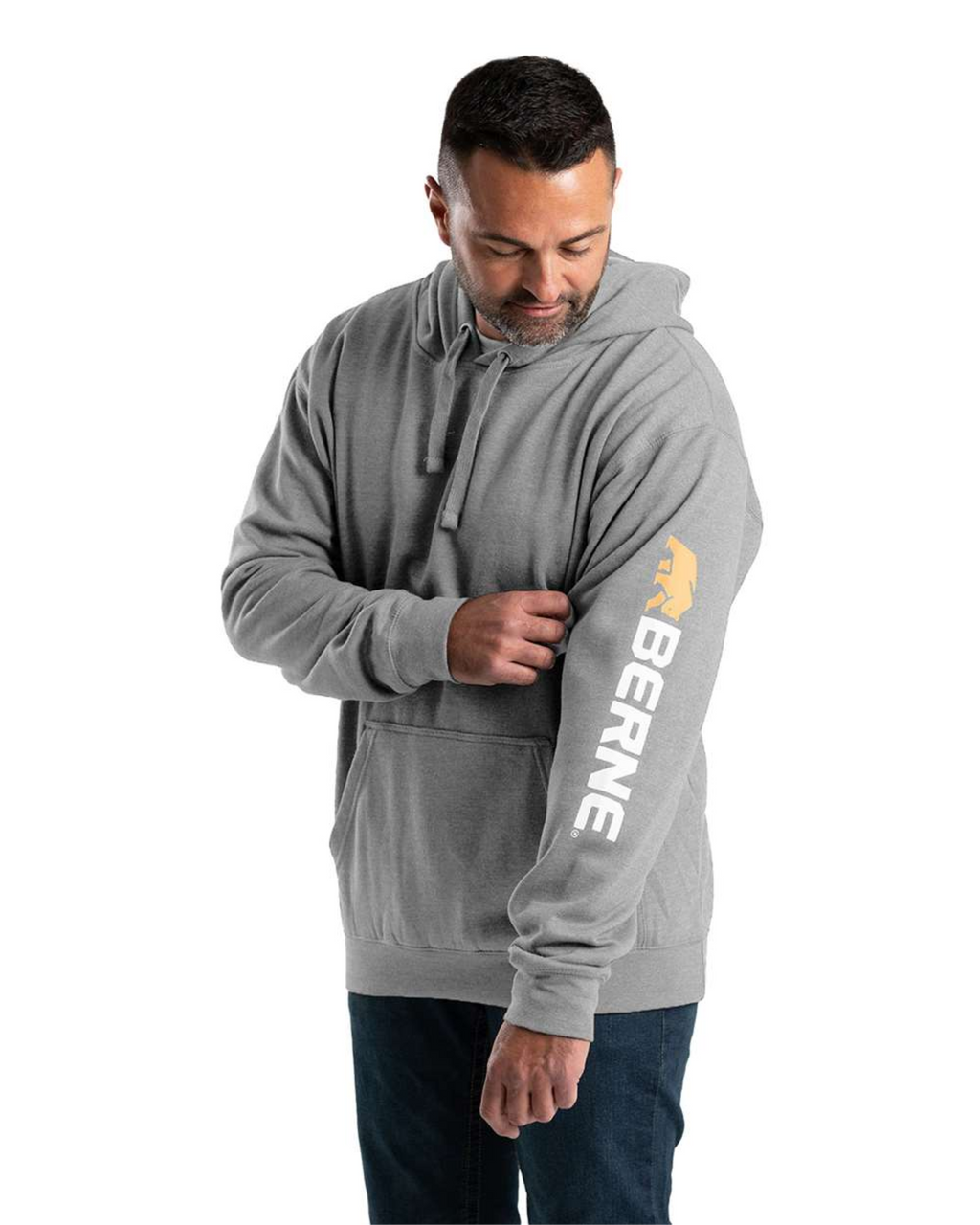 Berne - Tall Signature Sleeve Hooded Pullover Sweatshirt - SP402GT