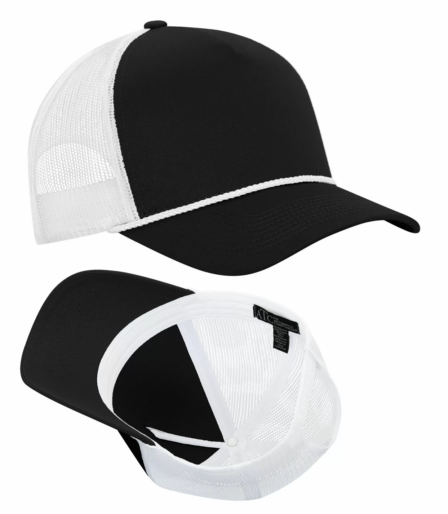 Everyday Cotton Twill 5-Panel Trucker Rope Cap - C1343