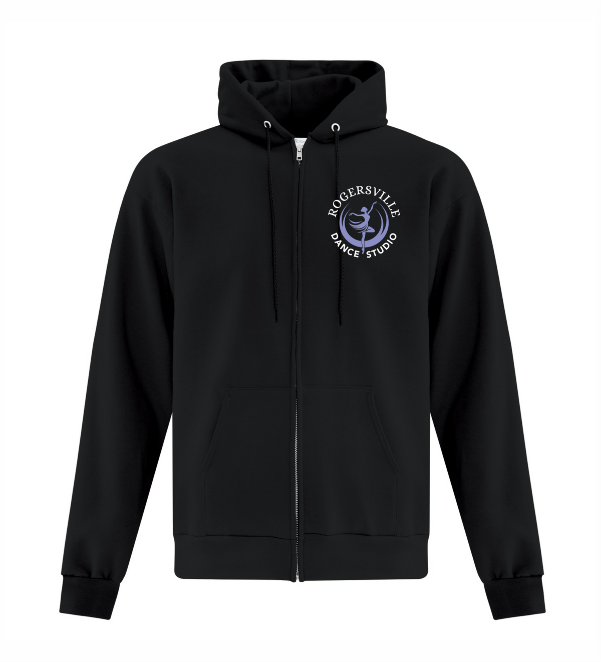 Rogersville Dance Studio - Black - Fleece Full ZIP Hoodie