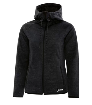 Dry Tech Water Resistant Fleece Full Zip Ladies Hooded Jacket - Dryframe DF7655L