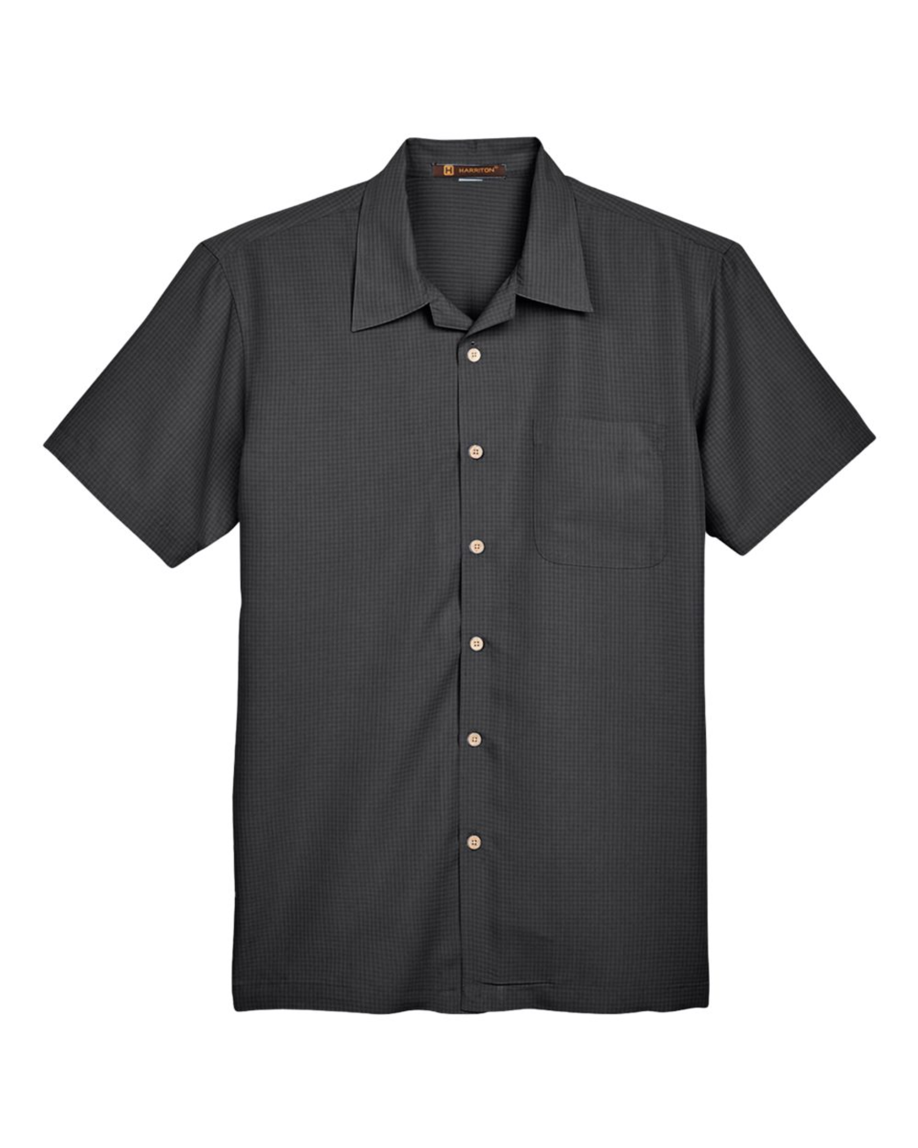 Men's Barbados Textured Camp Shirt -Harriton M560