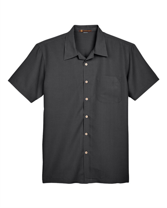 Men's Barbados Textured Camp Shirt - Harriton M560