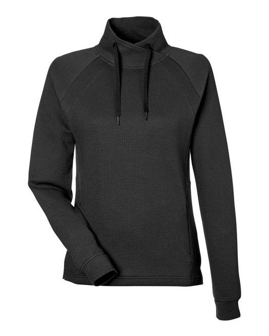 Ladies' Rhythm Waffle Cross-Neck Pullover - NE200W