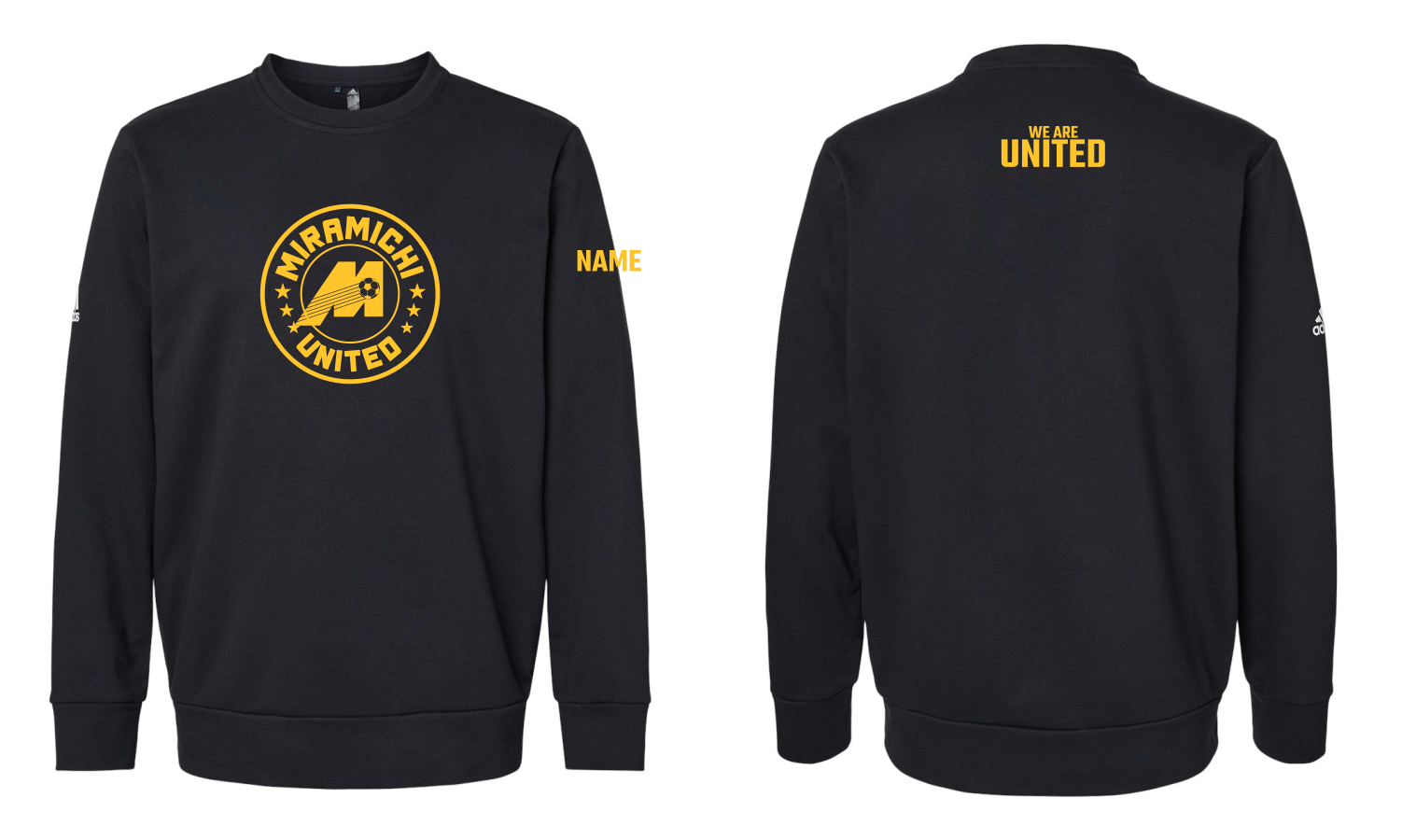 Miramichi United Soccer - Fleece Crewneck Sweatshirt - Adidas A434