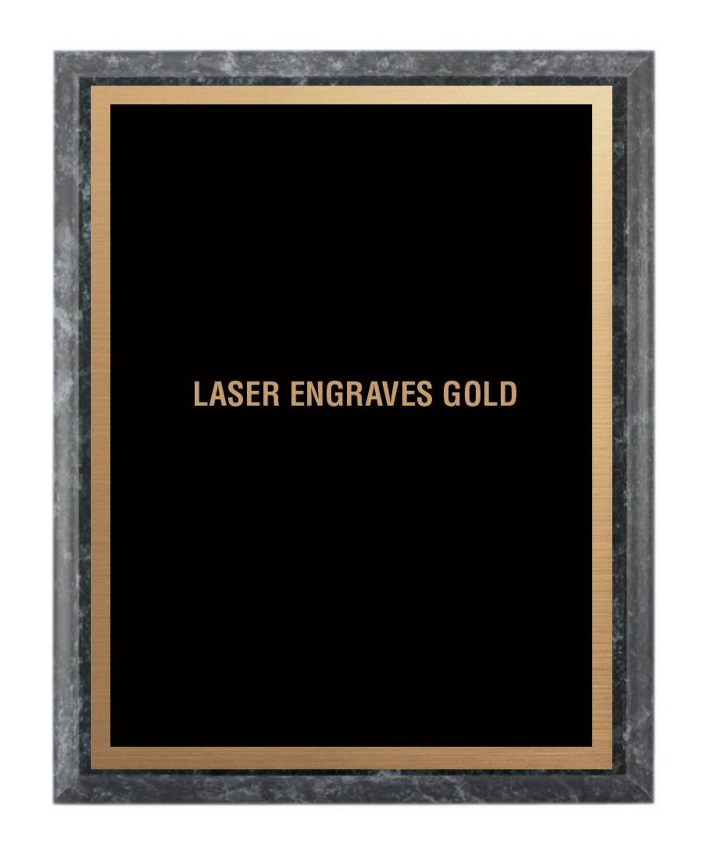 Black Granite Plaque with Metal Plate - Laser series