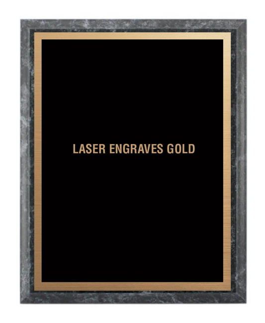 Black Granite Plaque with Metal Plate - Laser series