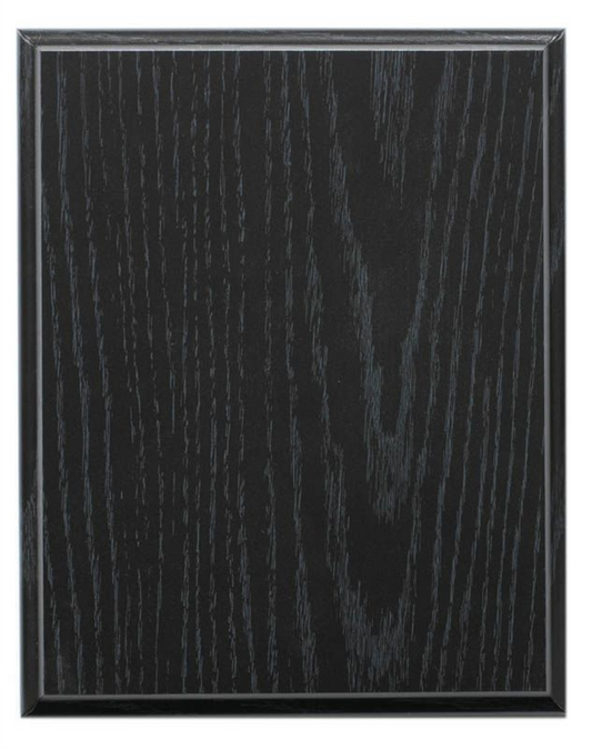 Black Oak Plaque with Metal Plate - Laser series