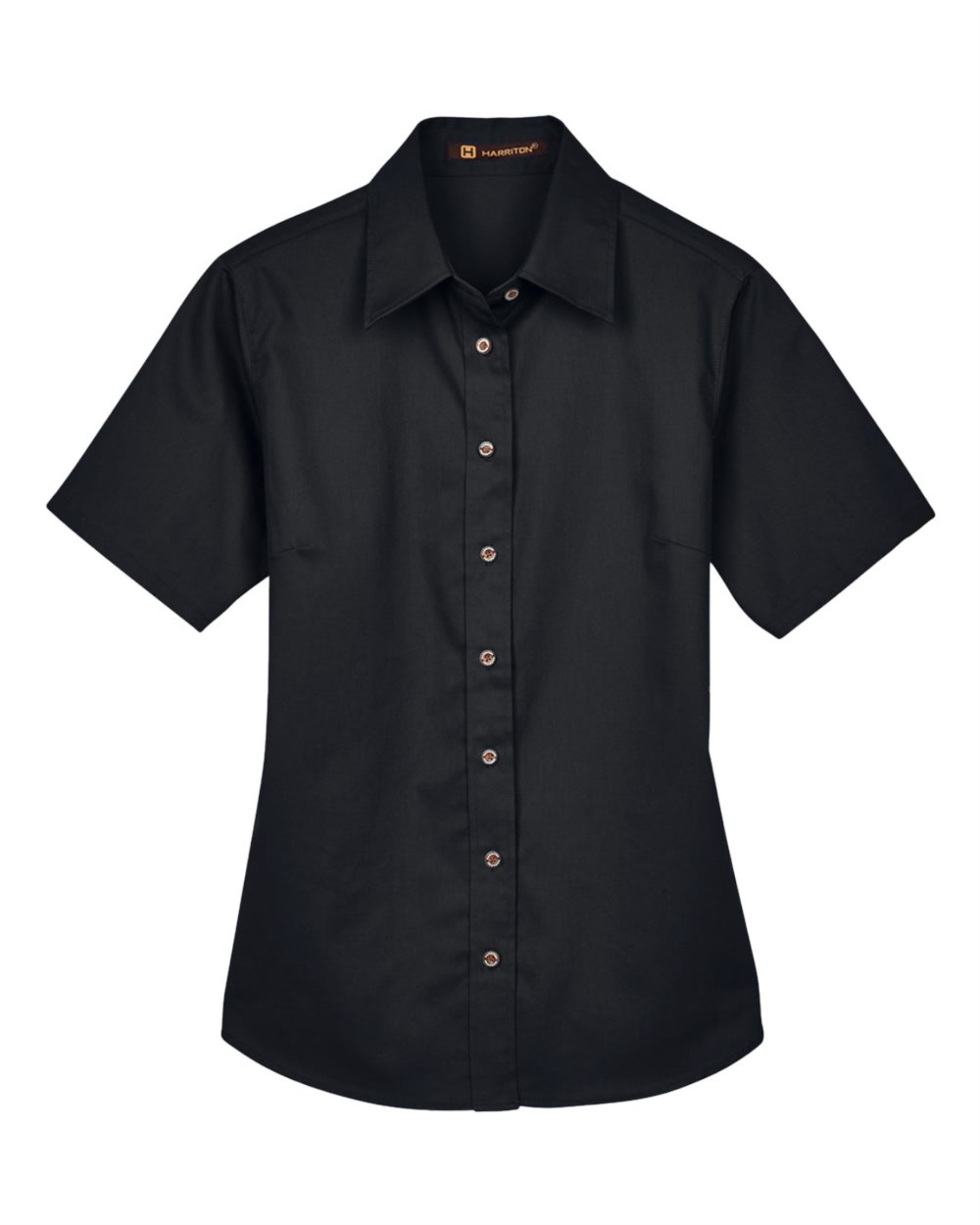 Ladies' Easy Blend Short Sleeve Twill Dress Shirt with Stain-Release -Harriton M500SW