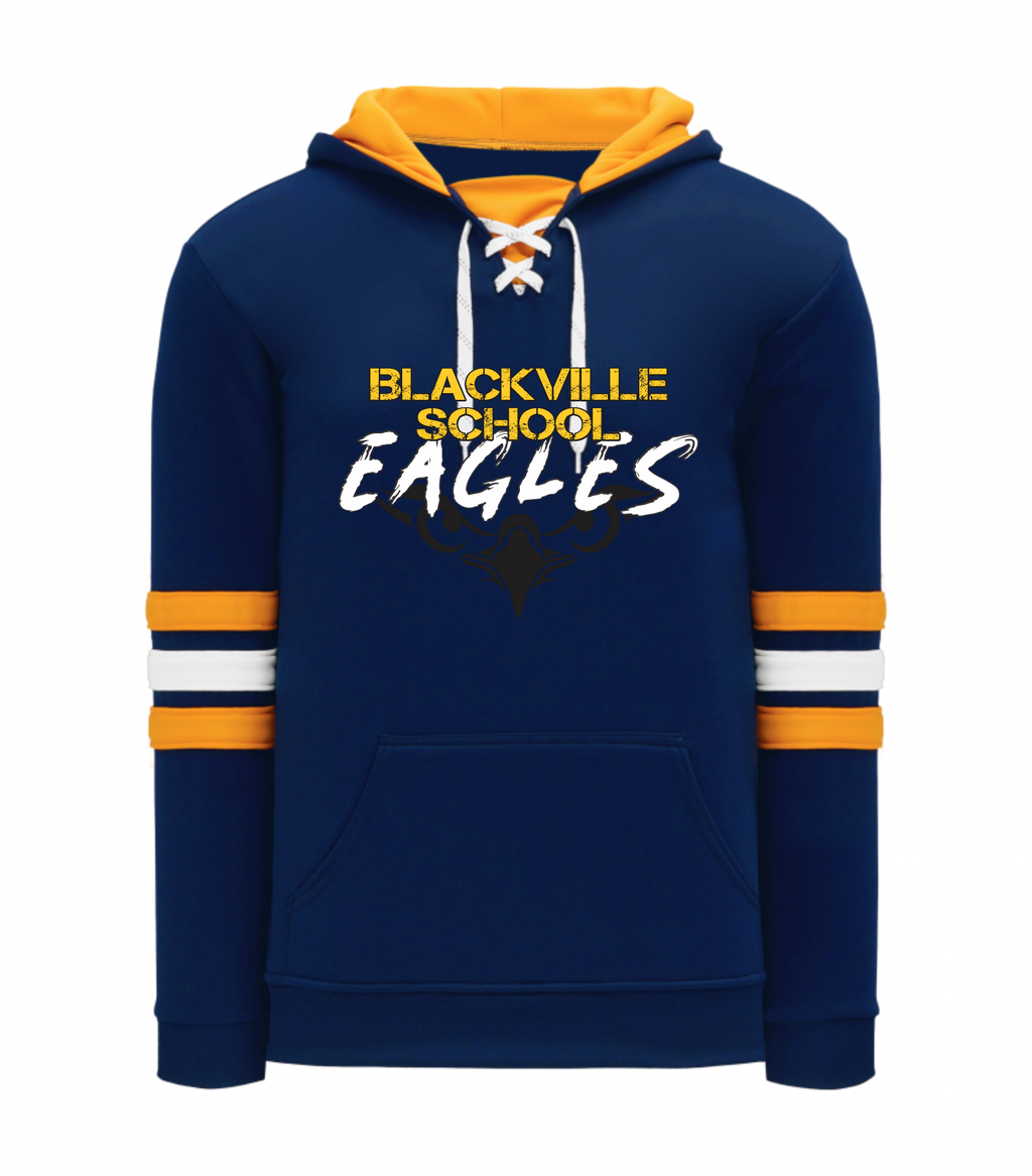 Polyfleece Hoodie - Navy/Gold/White - Blackville School 2025-26