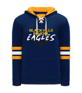 Polyfleece Hoodie - Navy/Gold/White - Blackville School 2025-26