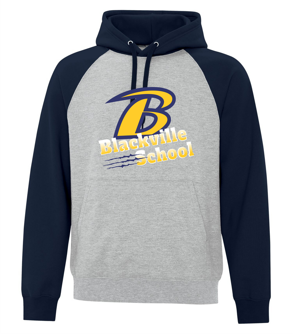 Two Tone Hoodie - Athletic Heather / Dark Navy - Blackville School 2025-26