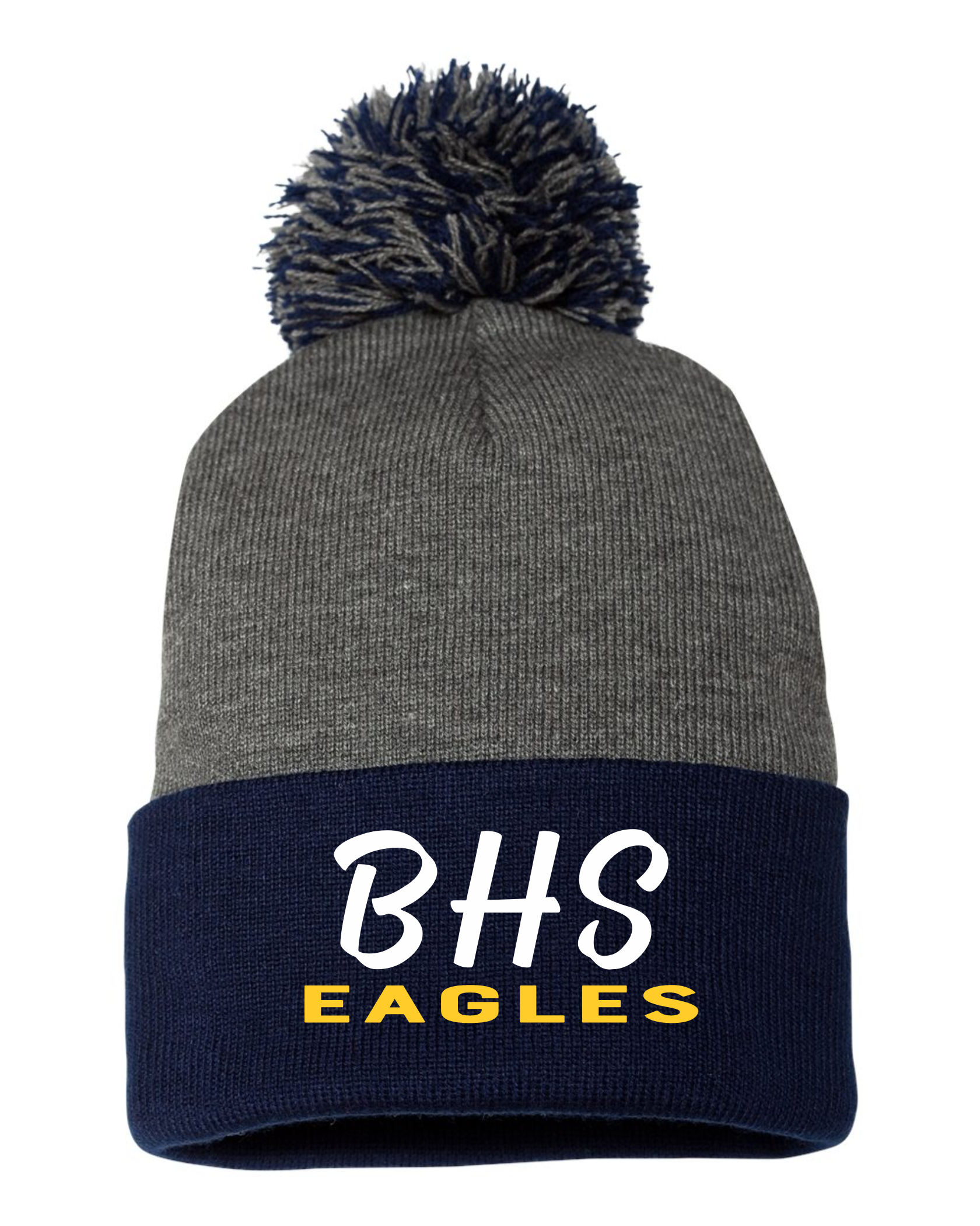 Pom-Pom Toque - Dark Heather Grey / Navy - Blackville 2025-26