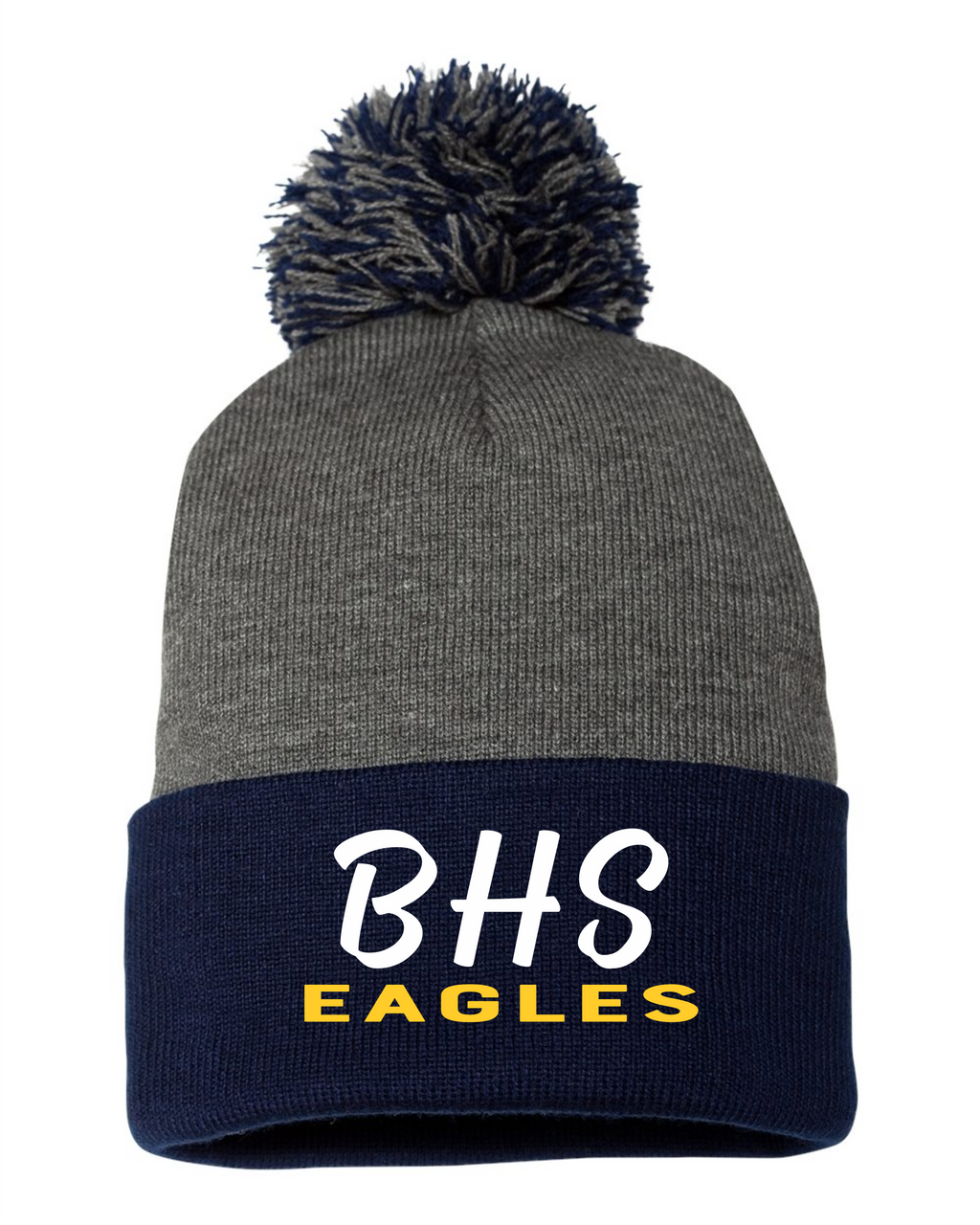 Pom-Pom Toque - Dark Heather Grey / Navy - Blackville 2025-26