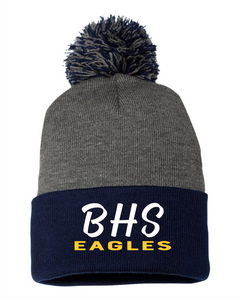 Pom-Pom Toque - Dark Heather Grey / Navy - Blackville 2025-26