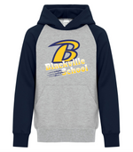 Two Tone Hoodie - Athletic Heather / Dark Navy - Blackville School 2025-26