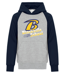 Two Tone Hoodie - Athletic Heather / Dark Navy - Blackville School 2025-26