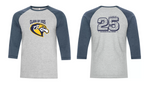 Raglan Shirt Athletic Grey/Navy Heather -PRINTED DESIGN- Blackville School 2025