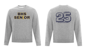 Crewneck Sweatshirt Athletic Heather -PRINTED DESIGN- Blackville School 2025