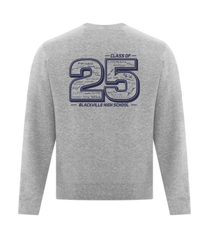 Crewneck Sweatshirt Athletic Heather -PRINTED DESIGN- Blackville School 2025