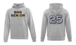 Athletic Heather Hoodie - TWILL DESIGN ON FRONT - Blackville School 2025