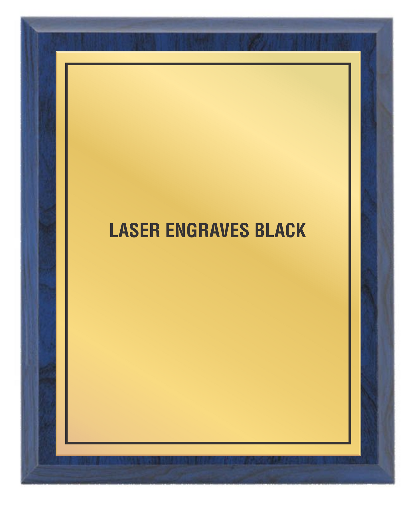 Blue Wood plaque - Laser series