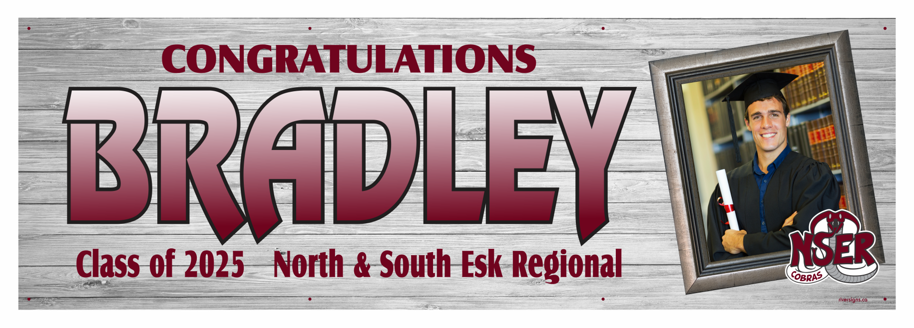 The ’Bradley’ Banner - 2’ x 6’