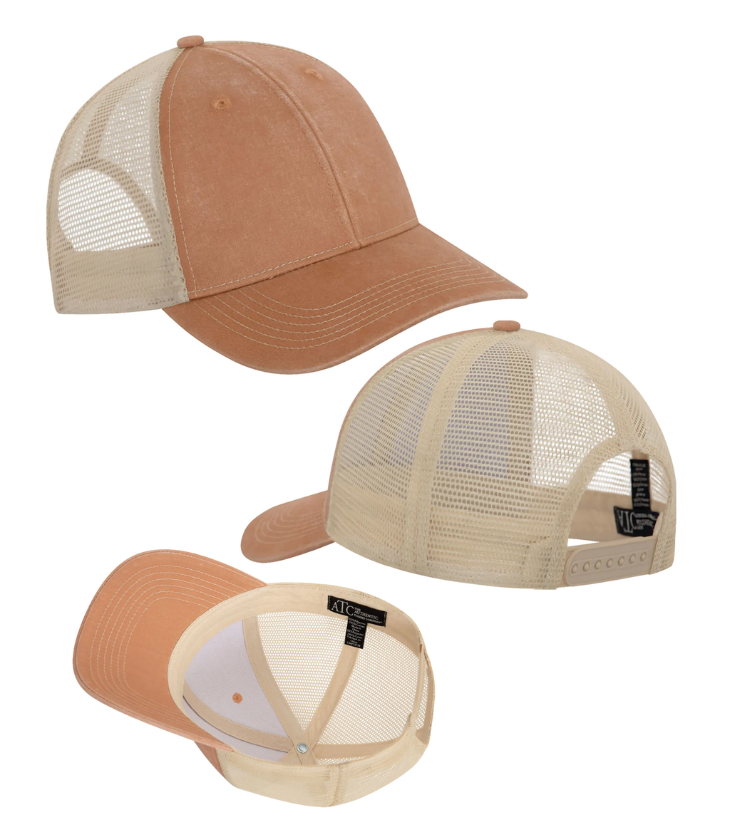 Snapback Hat -Pigment Dyed Trucker Cap - ATC C1322