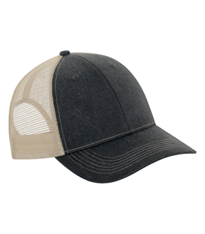 Snapback Hat -Pigment Dyed Trucker Cap - ATC C1322