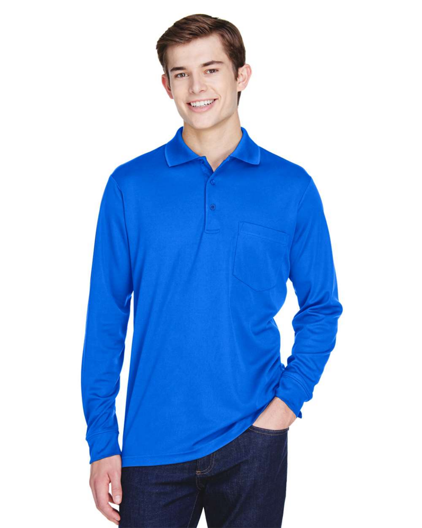 CORE365 - Men's Pinnacle Performance Long Sleeve Piqué Polo with Pocket - 88192P