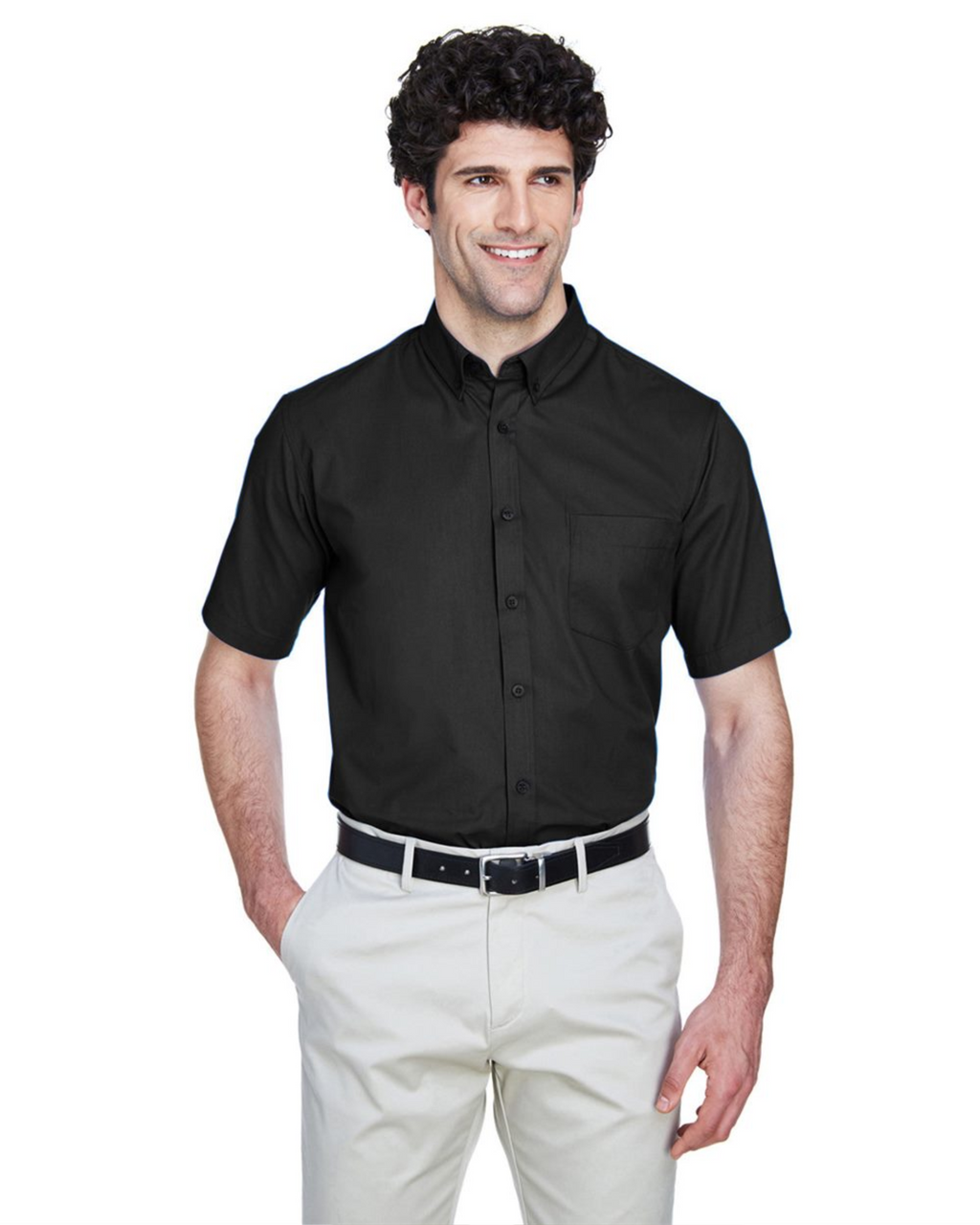 Men's Tall Optimum Short Sleeve Twill Dress Shirt - 88194T