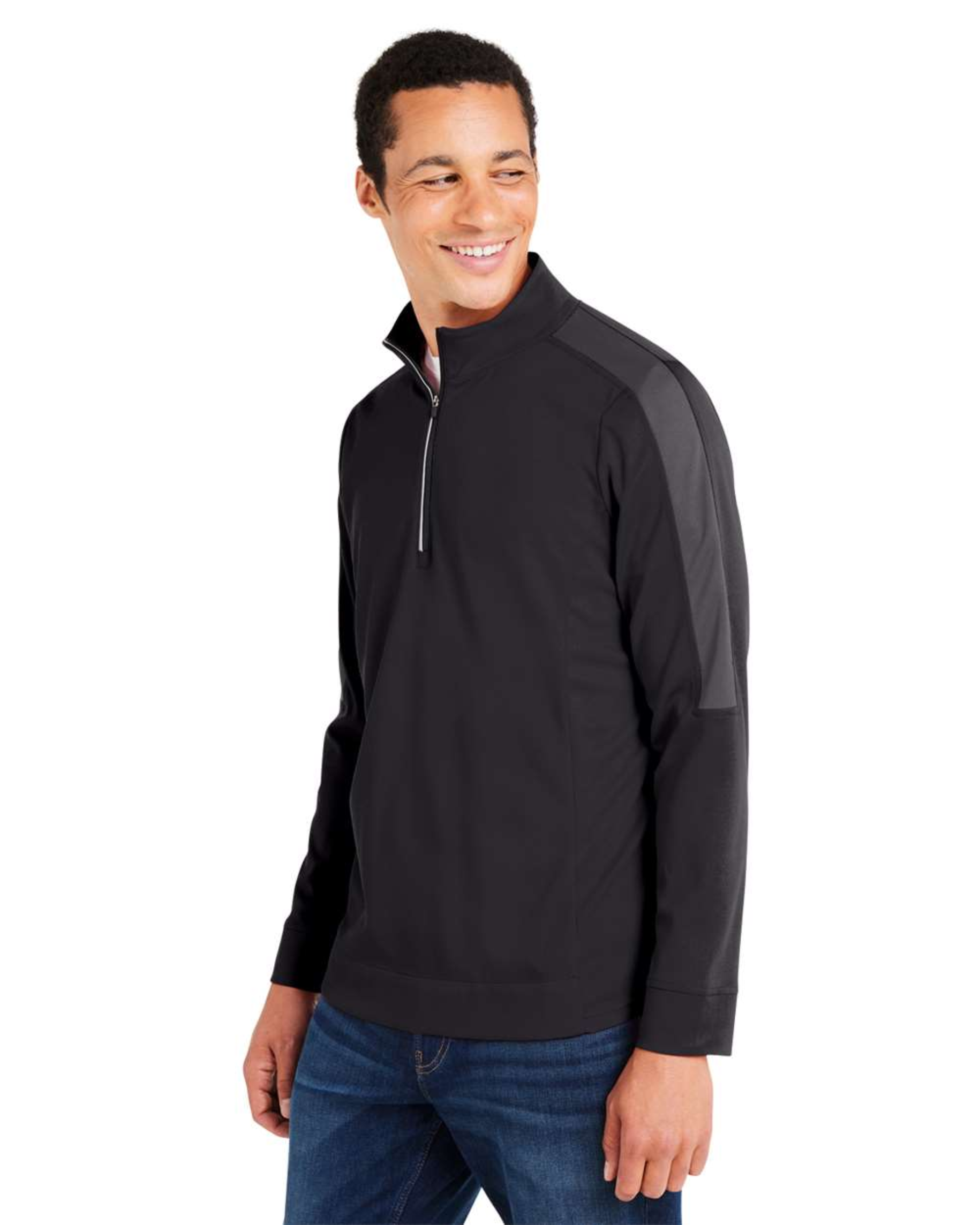 CORE365 - Men's Market Snag Protect Mesh Colorblock Quarter-Zip Pullover - CE404