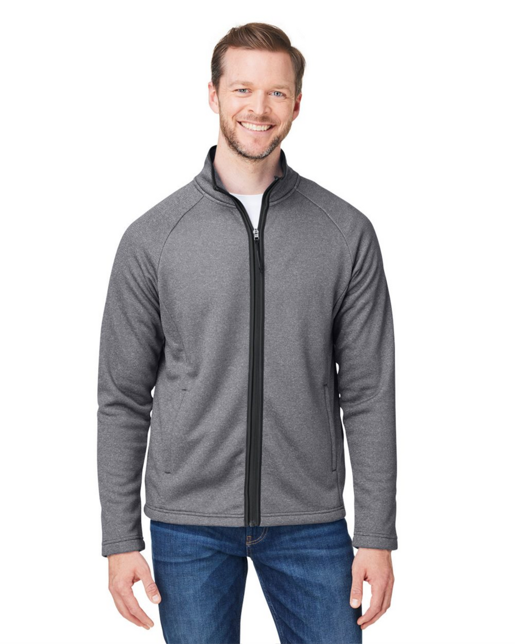 CORE365 - Men's Venture Heathered Stripe Full-Zip - CE72