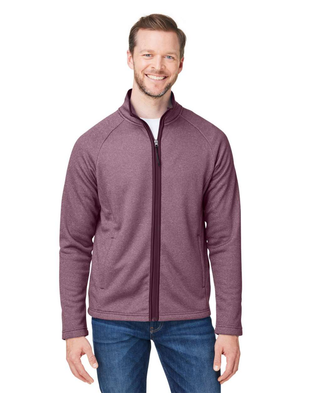 CORE365 - Men's Venture Heathered Stripe Full-Zip - CE72