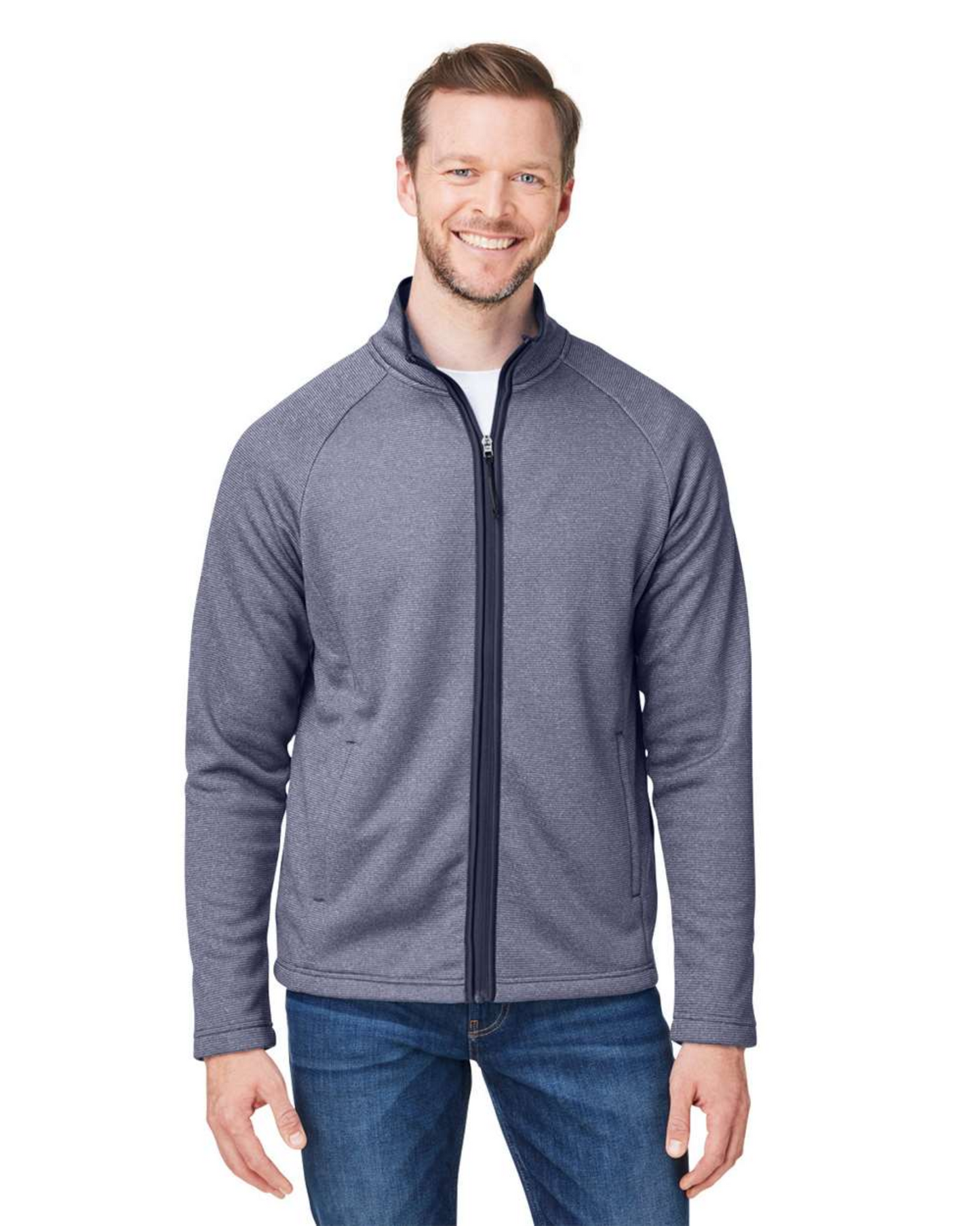 CORE365 - Men's Venture Heathered Stripe Full-Zip - CE72