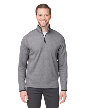 CORE365 - Men's Venture Heathered Stripe Quarter-Zip Pullover - CE73