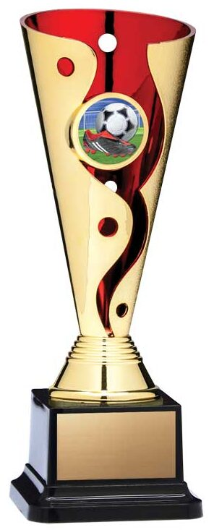 Trophie With Insert Holder On Black Base - Fire & Ice Series CPB15