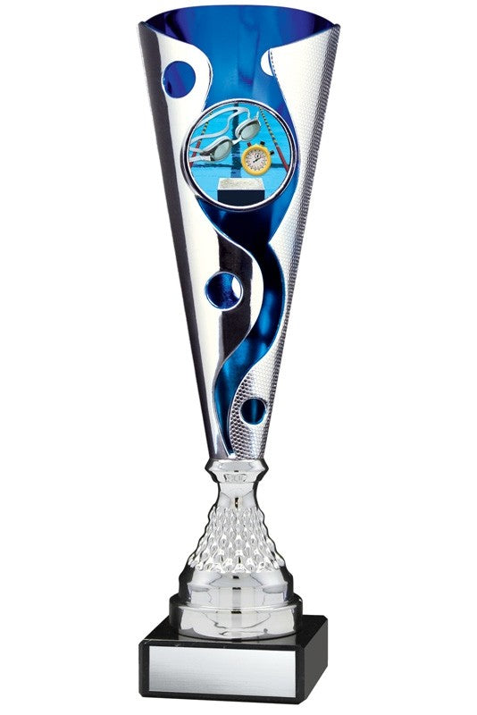 Trophie With Insert Holder On Marble Base - Fire & Ice Series CPB64